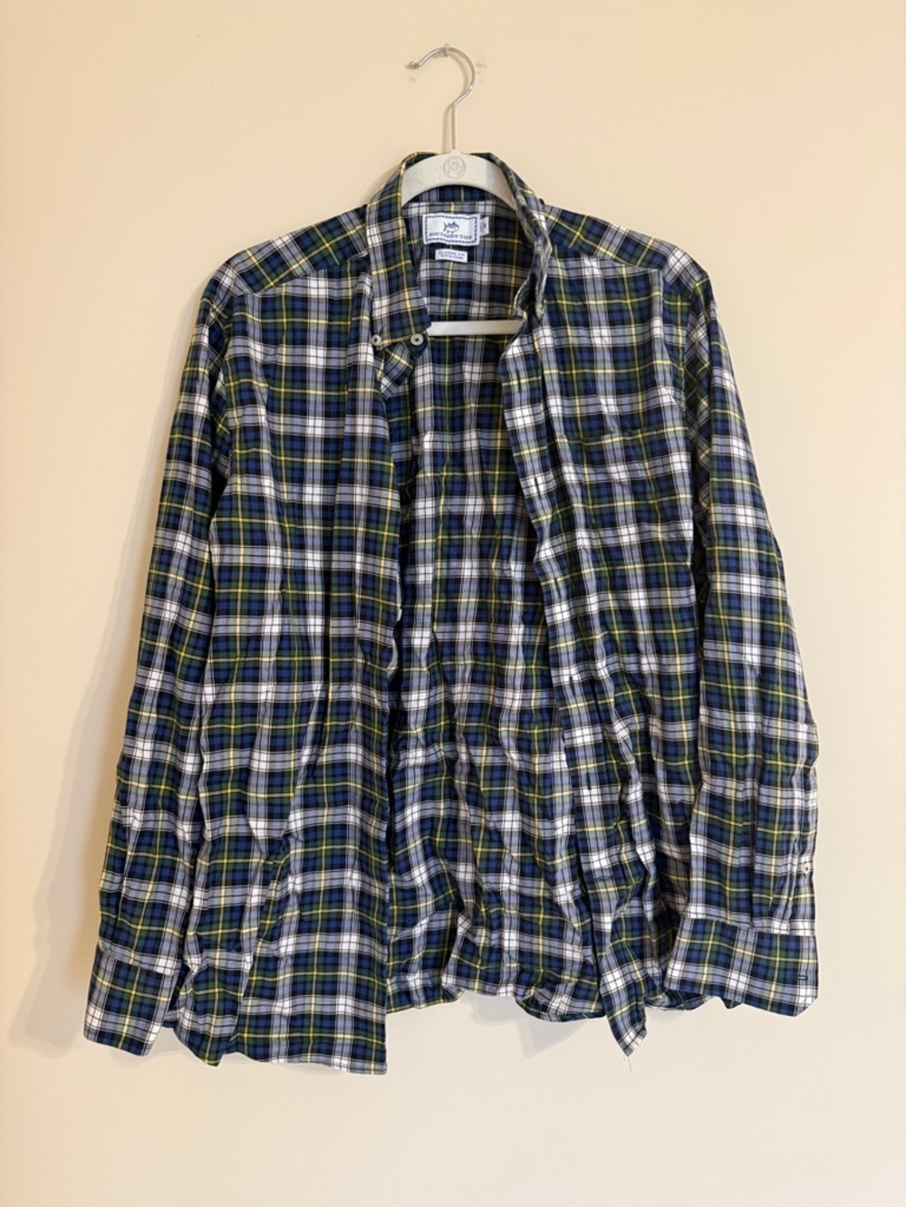 Southern Tide Classic Fit Plaid Button Down Shirt SZ MED